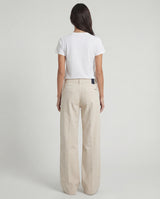 Pantaloni wide leg in twill