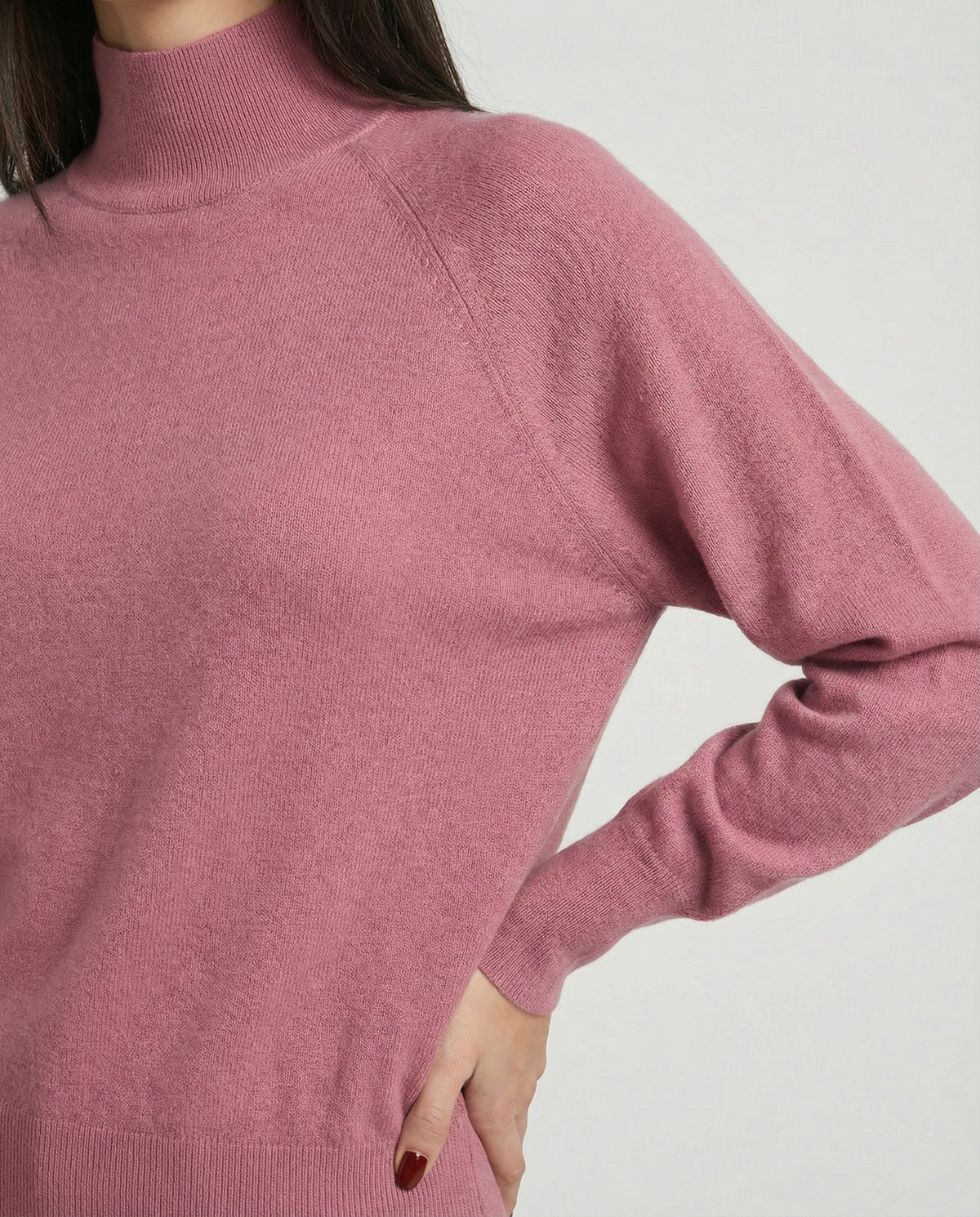 Maglia lupetto in maglia fine
