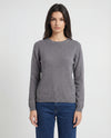 Maglia girocollo in filato mélange