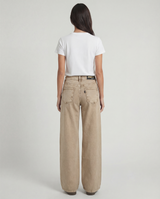 Jeans palazzo con cintura in denim