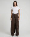 Jeans palazzo con cuciture frontali