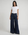 Jeans palazzo con pinces