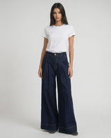 Jeans palazzo con pinces