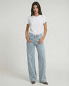 Jeans wide leg effetto sparkling