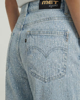 Jeans wide leg effetto sparkling