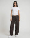 Jeans wide leg con coulisse