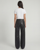 Jeans wide leg effetto laminato