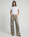 Jeans wide leg effetto laminato