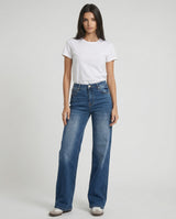 Jeans wide leg denim lavaggio medio