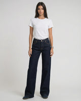 Jeans wide leg denim blu scuro