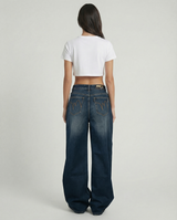 Jeans wide leg denim