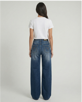 Jeans wide leg denim lavaggio medio