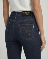Jeans slim bootcut blu denim scuro