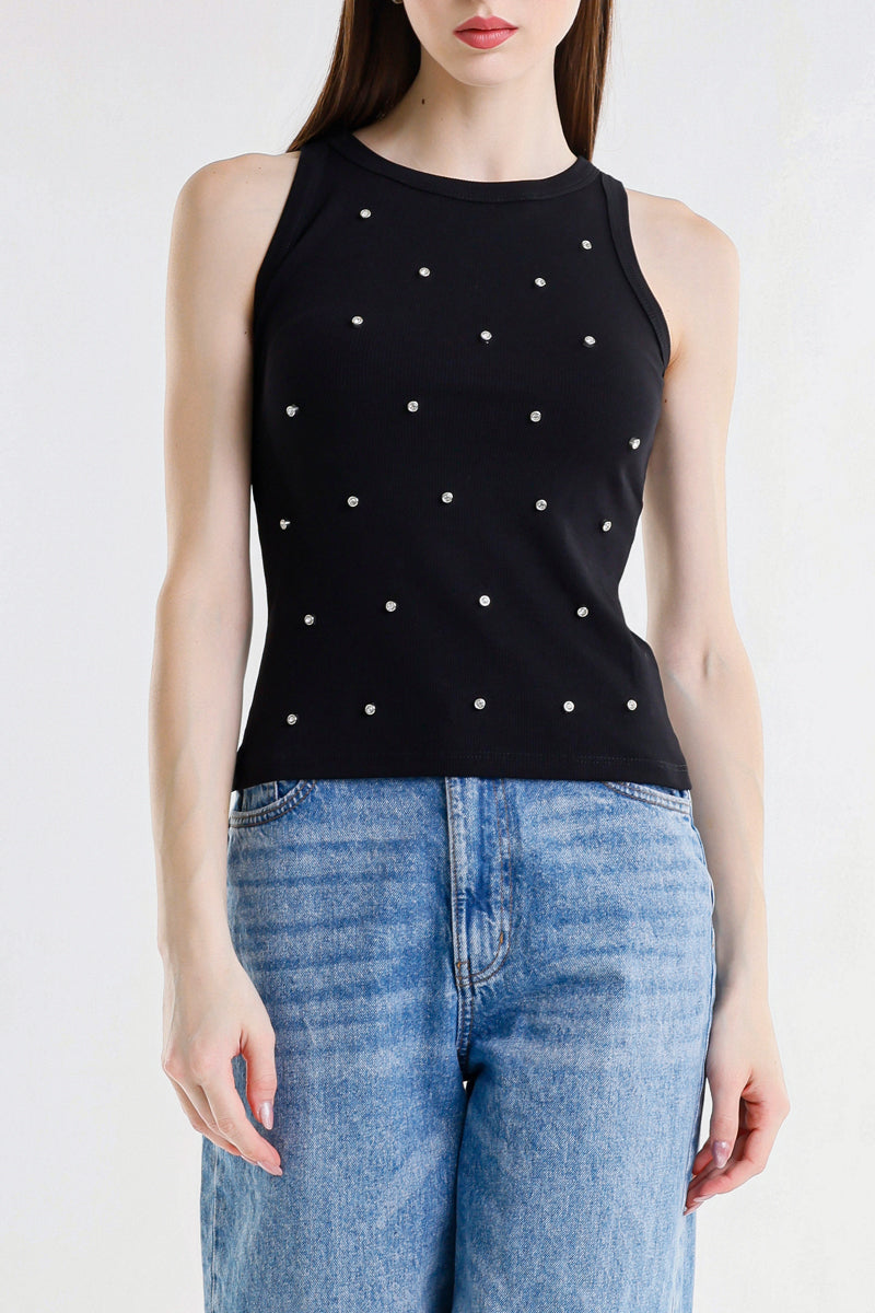 CANOTTA VOGATORE CON STRASS