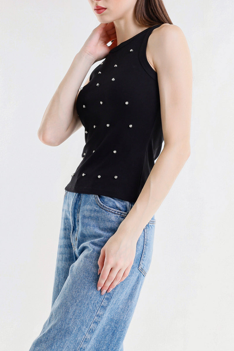 CANOTTA VOGATORE CON STRASS