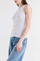 CANOTTA VOGATORE CON STRASS