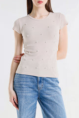 T-SHIRT CON PERLE