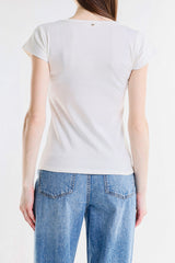 T-SHIRT SCRITTA LAMINATA