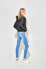 Jeans Skinny Blu a Vita Bassa