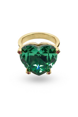 ANILLO CORAZÓN VERDE