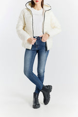 Giacca Imbottita Donna con Cappuccio - Modello Corto