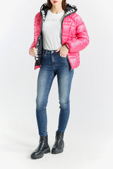 Giacca Imbottita Donna con Cappuccio - Modello Corto