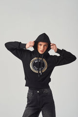 Hooded Sweatshirt with Raised Logo