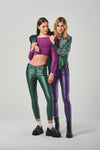 High-Waisted Super Stretch Skinny Trousers in Shiny Faux Leather