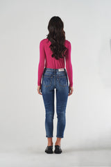 Long-Sleeved Top with Chain Detail