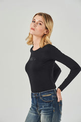 T-shirt Basic with Rhinestone Met Logo
