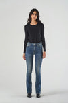 Jeans a Zampa Blu Vita Regolare
