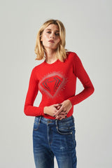 Iconic T-shirt with Rhinestones