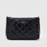 Quilted Shoulder Bag with Chain