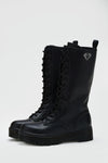 Black Amphibious Boots with Thick Soles