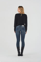Long-Sleeved Angora Blend Sweater