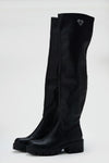 Black High Boots with Chunky Sole