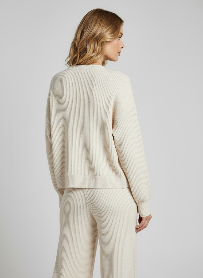 Completo Maglia e Pantalone in Maglia a Coste