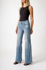 MARIA FLARED DENIM TROUSERS