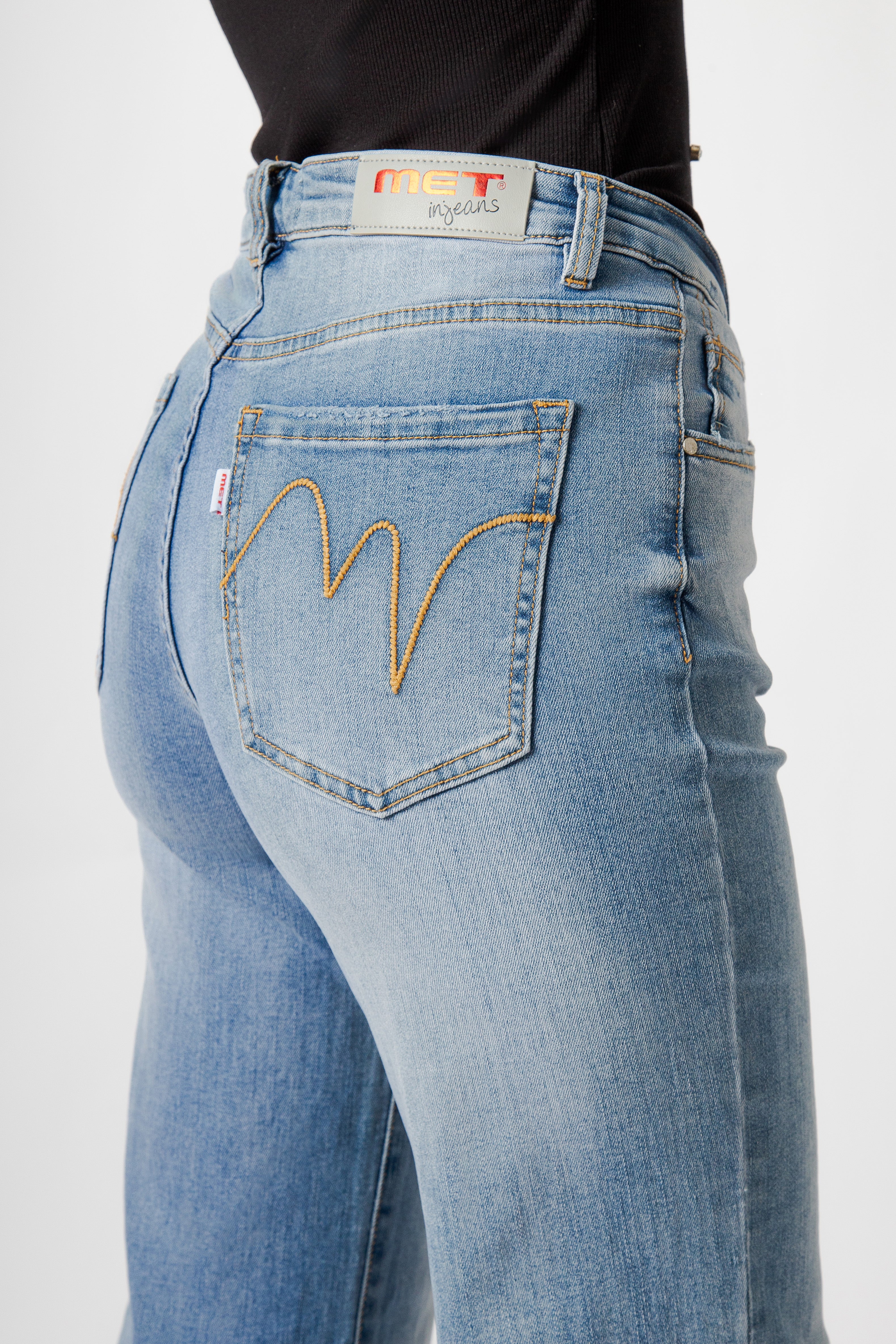 MARIA FLARED DENIM TROUSERS