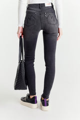 High-Waisted Black Skinny Jeans