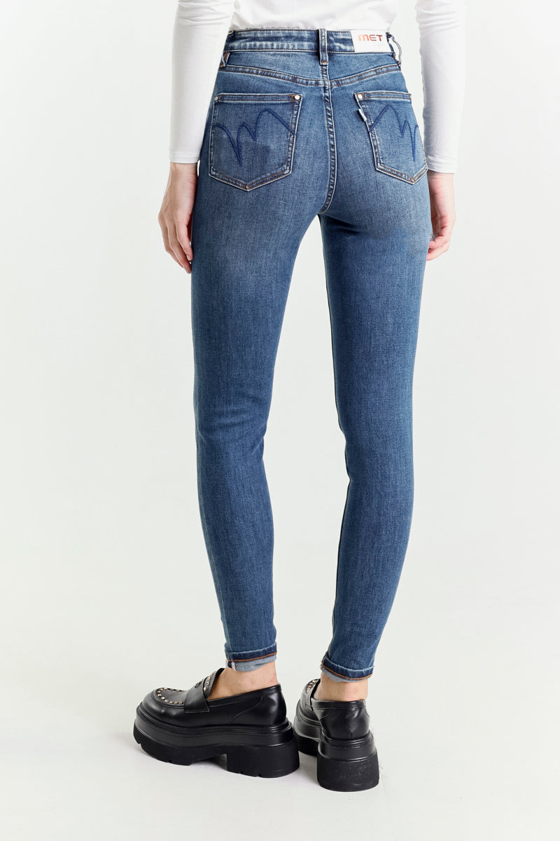 Jeans Skinny Blu Vita Alta