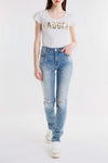 SKINNY DENIM RHINESTONE JEANS
