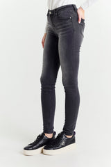 Regular Rise Grey Skinny Jeans