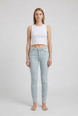 Jeans Donna Skinny Fit Denim Chiaro – Vita Media, Effetto Pulito
