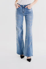 PANTALONE MARIA A ZAMPA CON STRASS