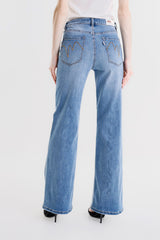 PANTALONE MARIA A ZAMPA CON STRASS