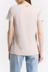 RHINESTONE LOGO CREW NECK T-SHIRT