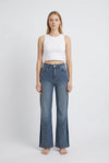 Jeans Donna Flare con Strass – Denim Blu, Vita Media