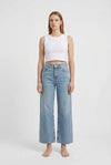 Jeans Donna Wide Leg Cropped – Denim Chiaro