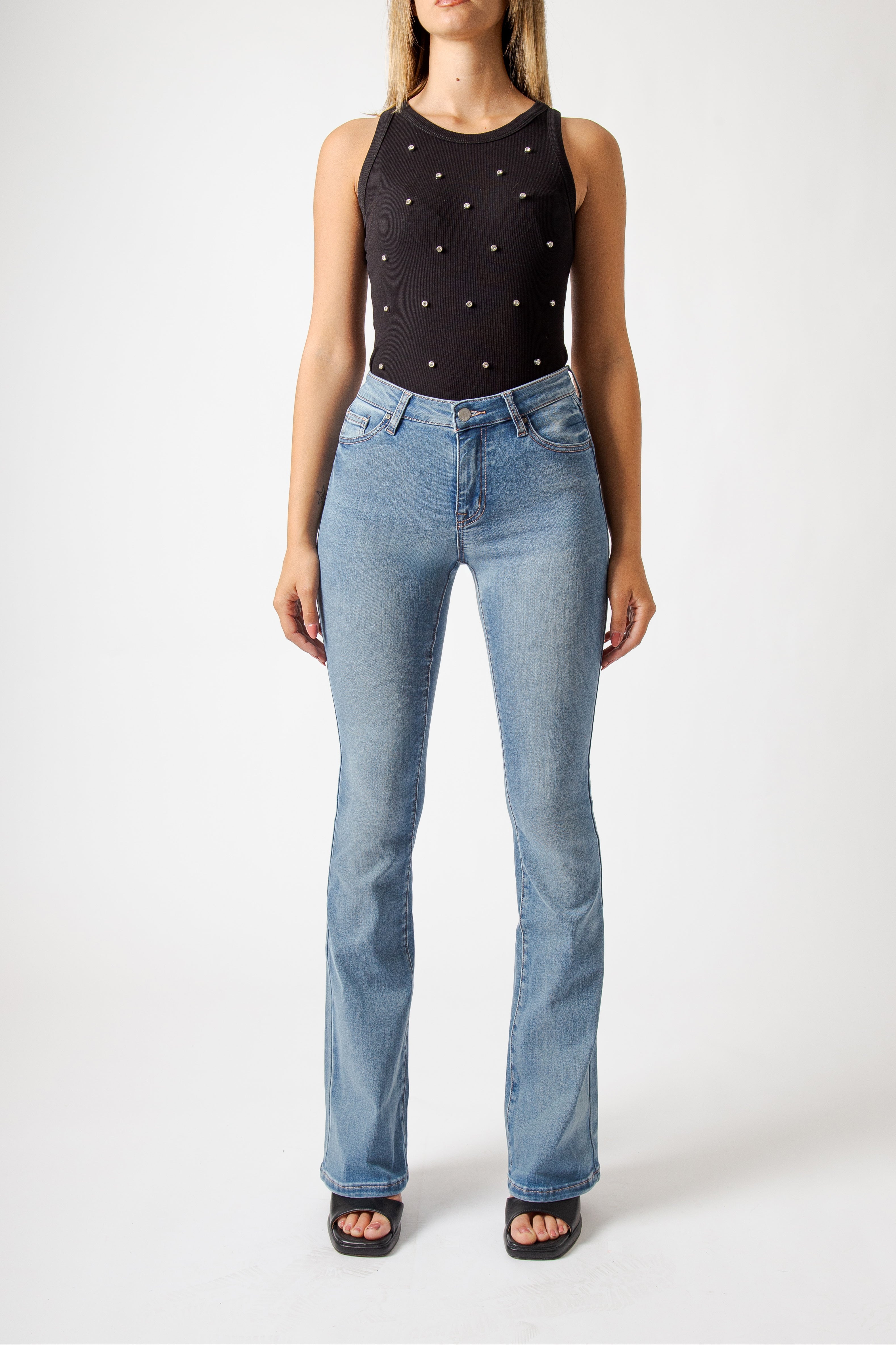 Jeans Donna Bootcut – Denim Chiaro Lavaggio Naturale